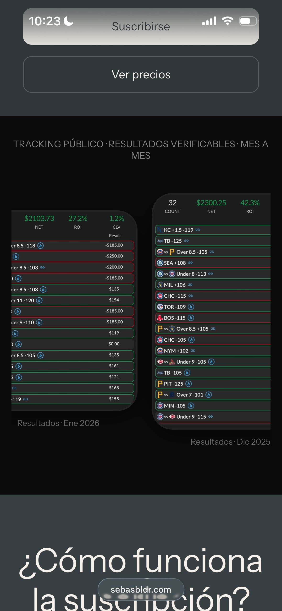 Sebasbldr — monthly BetStamp tracking on phone